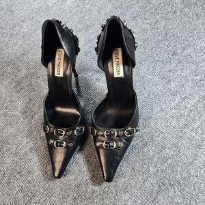 Steve Madden Bali Studded Black Heels Womens 8